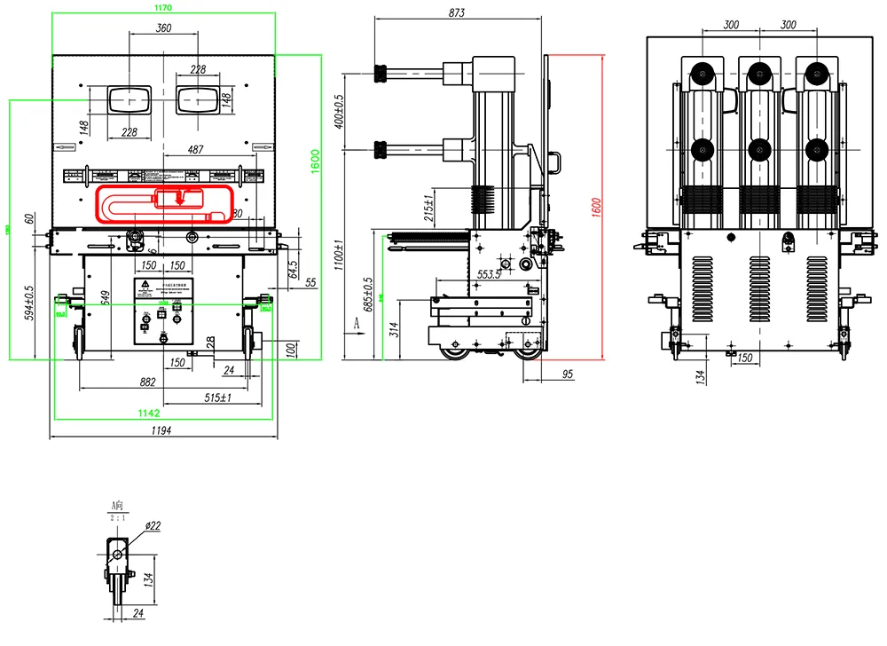 35 36 Kv Medium Voltage Vacuum Circuit Breaker