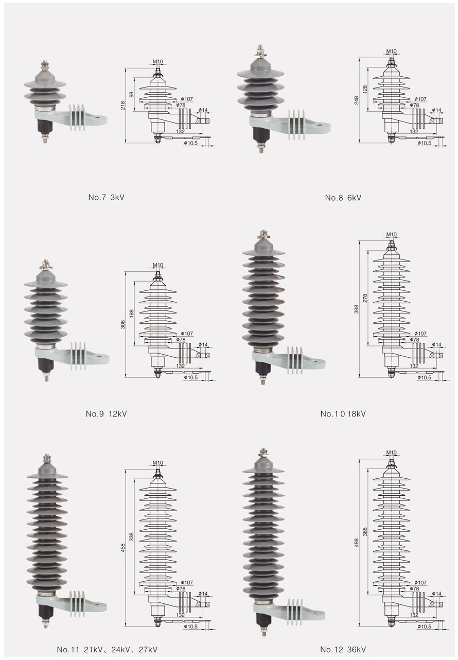 Medium Voltage Zinc Oxide Surge Arrester For Transformer Medium Voltage Zinc Oxide Surge Arrester For Transformer